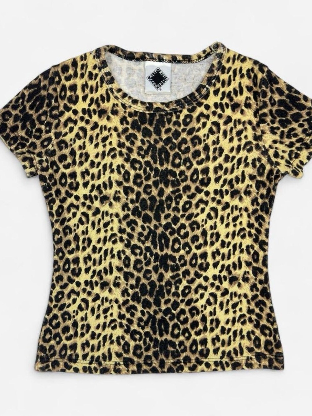 True Vintae Leopard Print Baby Tee